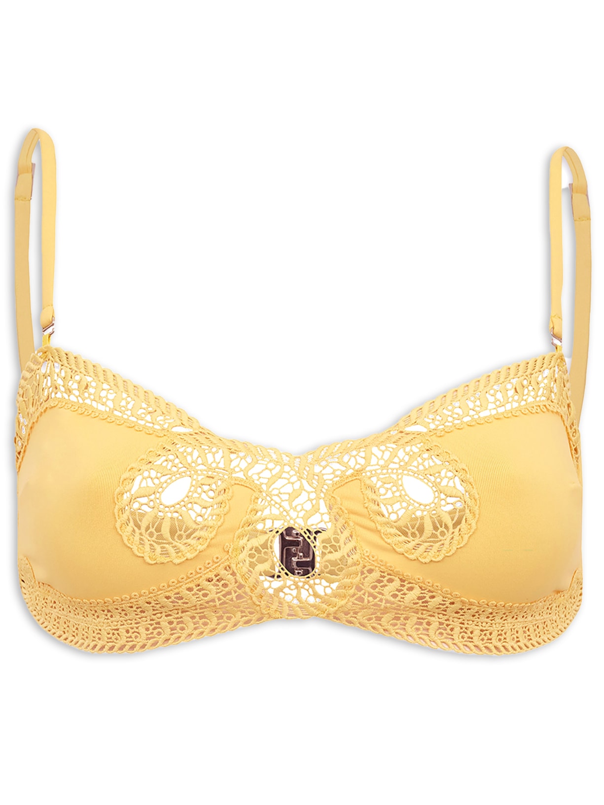 Top Bandeau Náutico - Amarelo