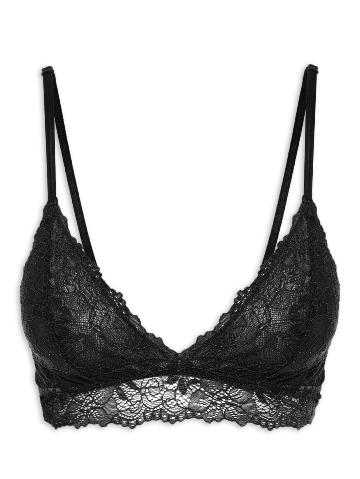 Top Básico De Renda - Preto