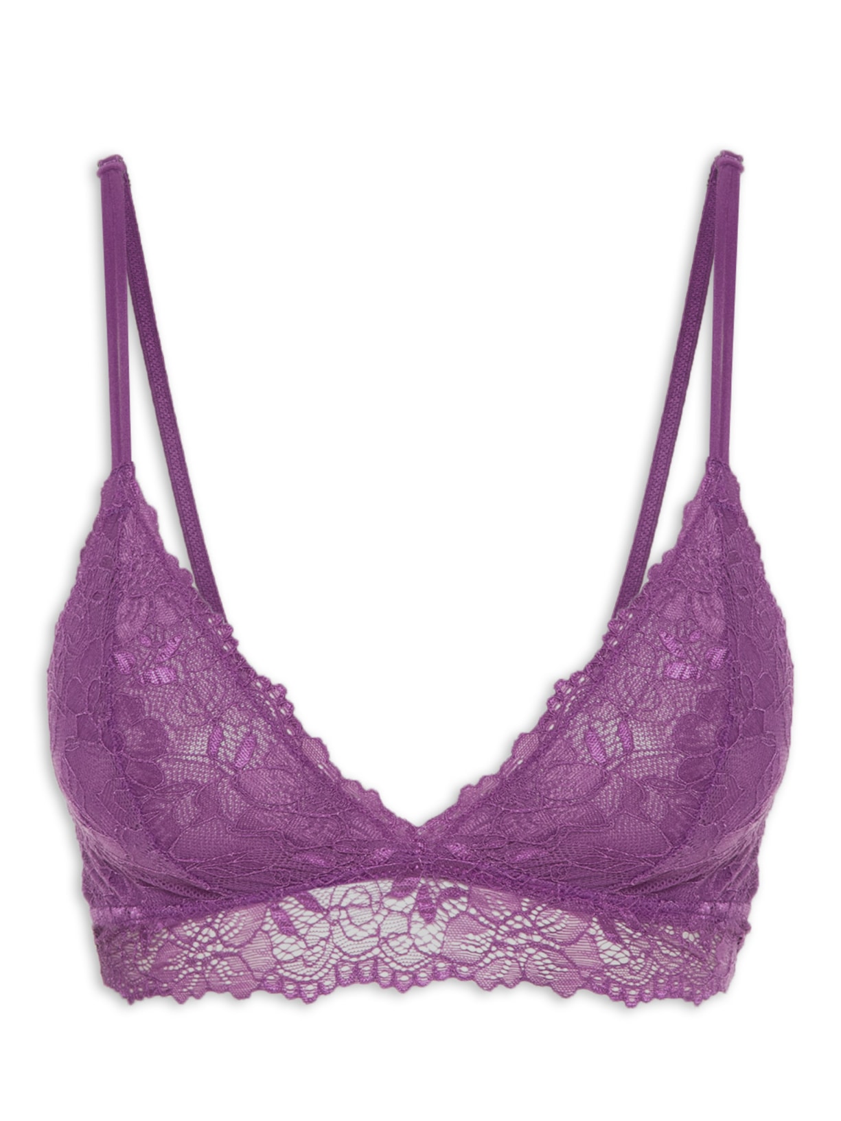 Top Básico De Renda - Roxo