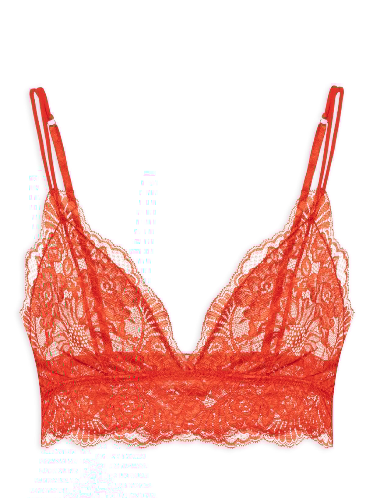 Top Básico Renda - Vermelho