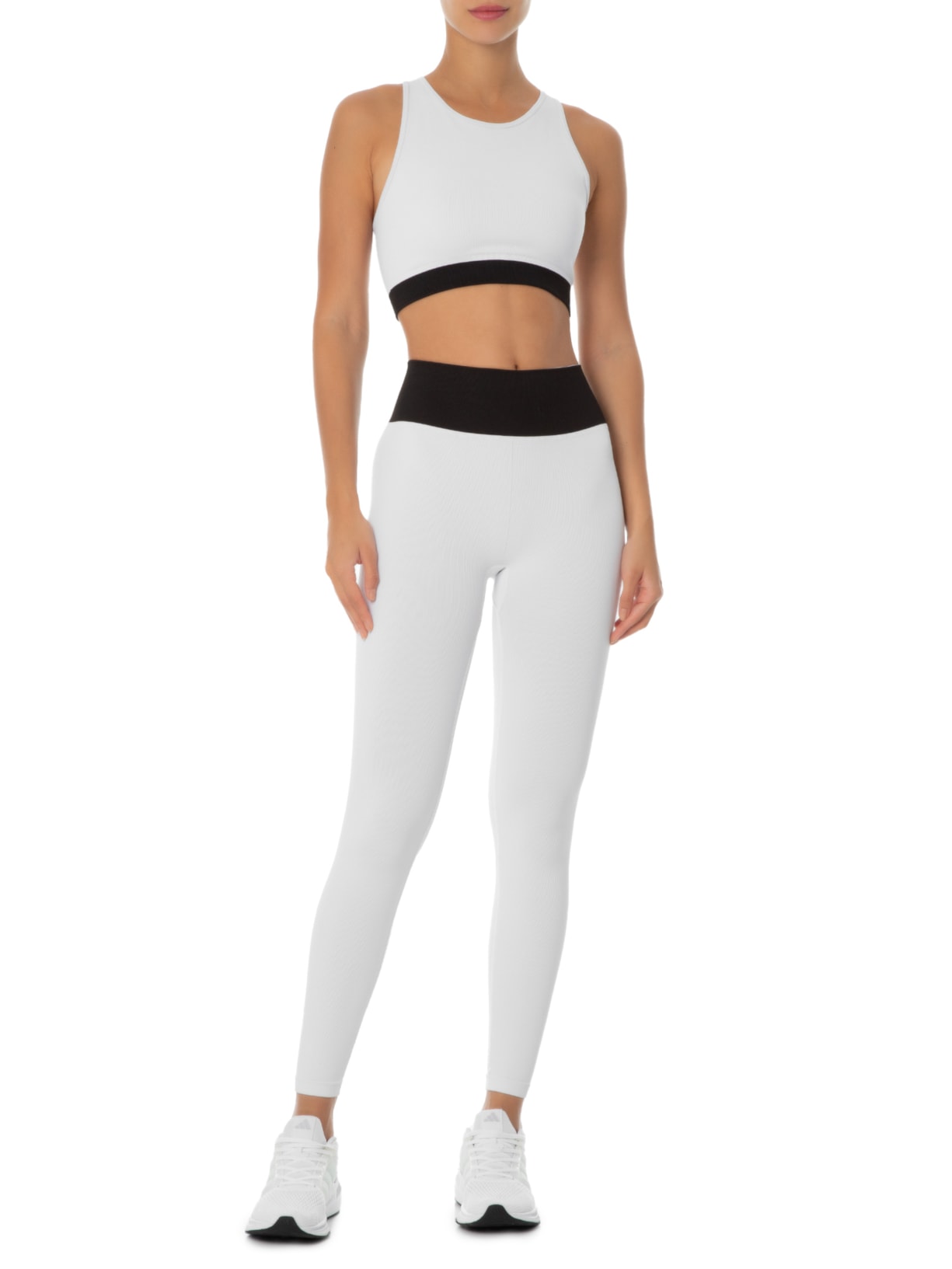 Top Bicolor Branco Lauf