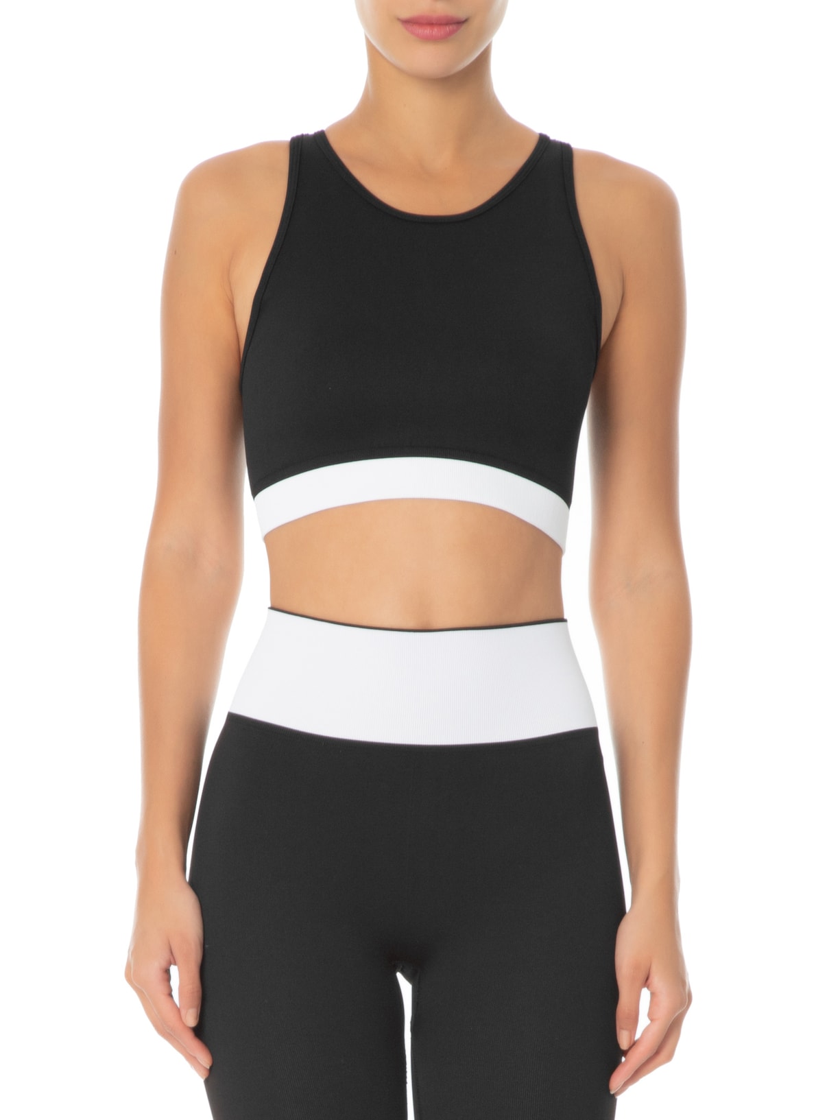 Top Bicolor Preto Lauf