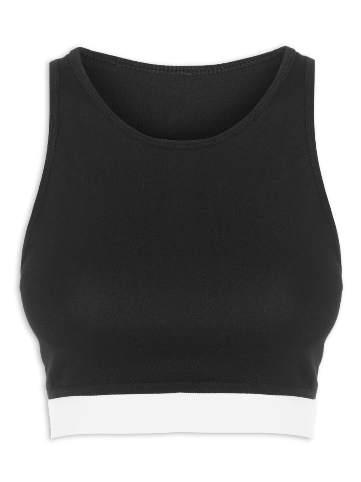 Top Bicolor Preto Lauf