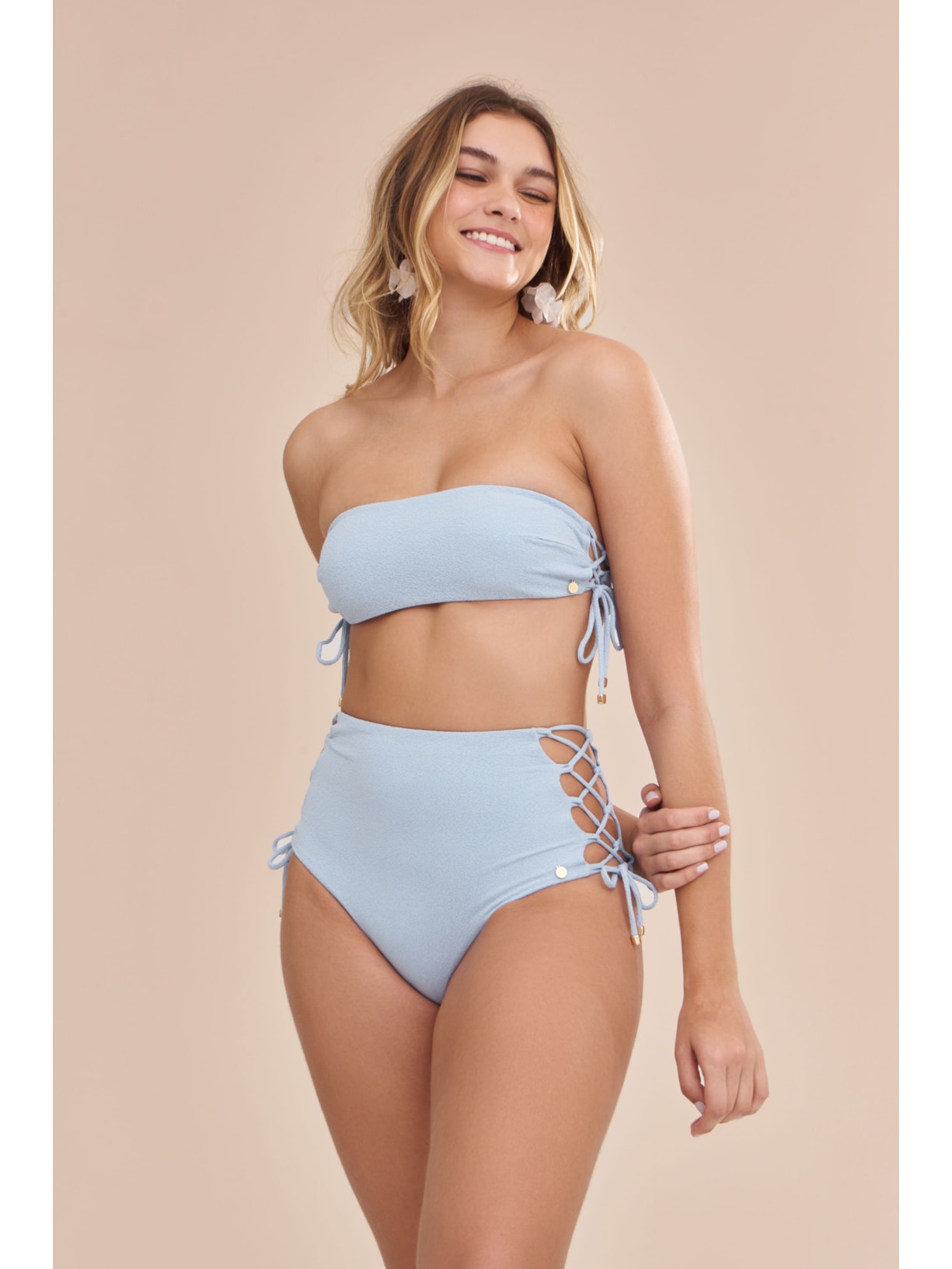 top biquíni Aquamarine Ligia Azul Suntime