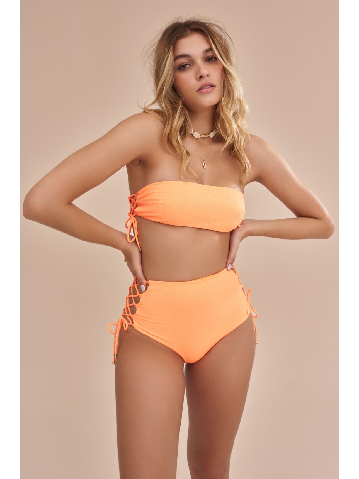 top biquíni Aquamarine Ligia Laranja Suntime