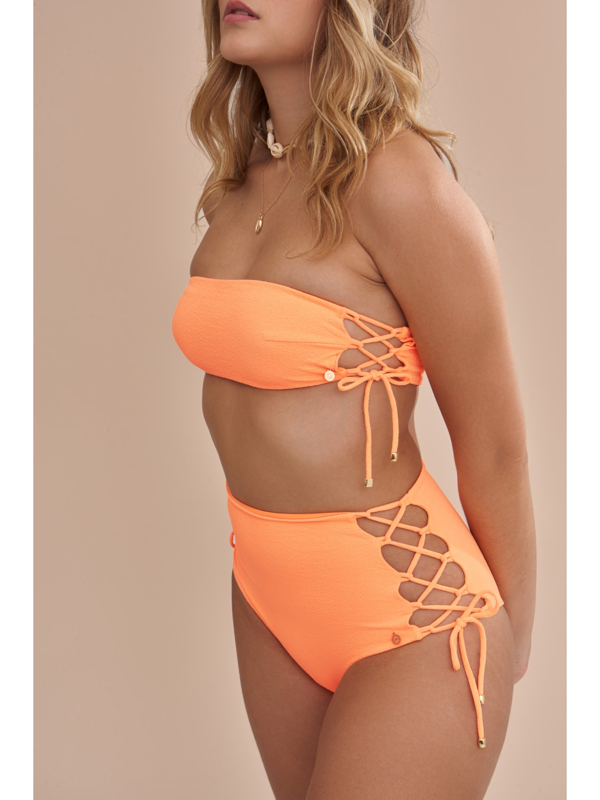 top biquíni Aquamarine Ligia Laranja Suntime