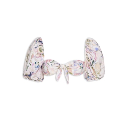 Top Biquíni Com Mangas Bufantes Aquarela Marie - Off White
