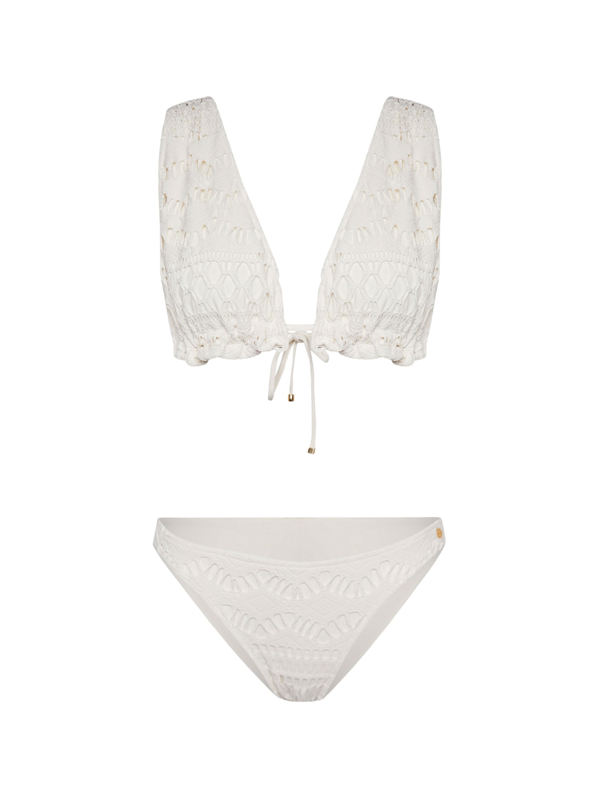 top biquíni Halter Magnólia Off White