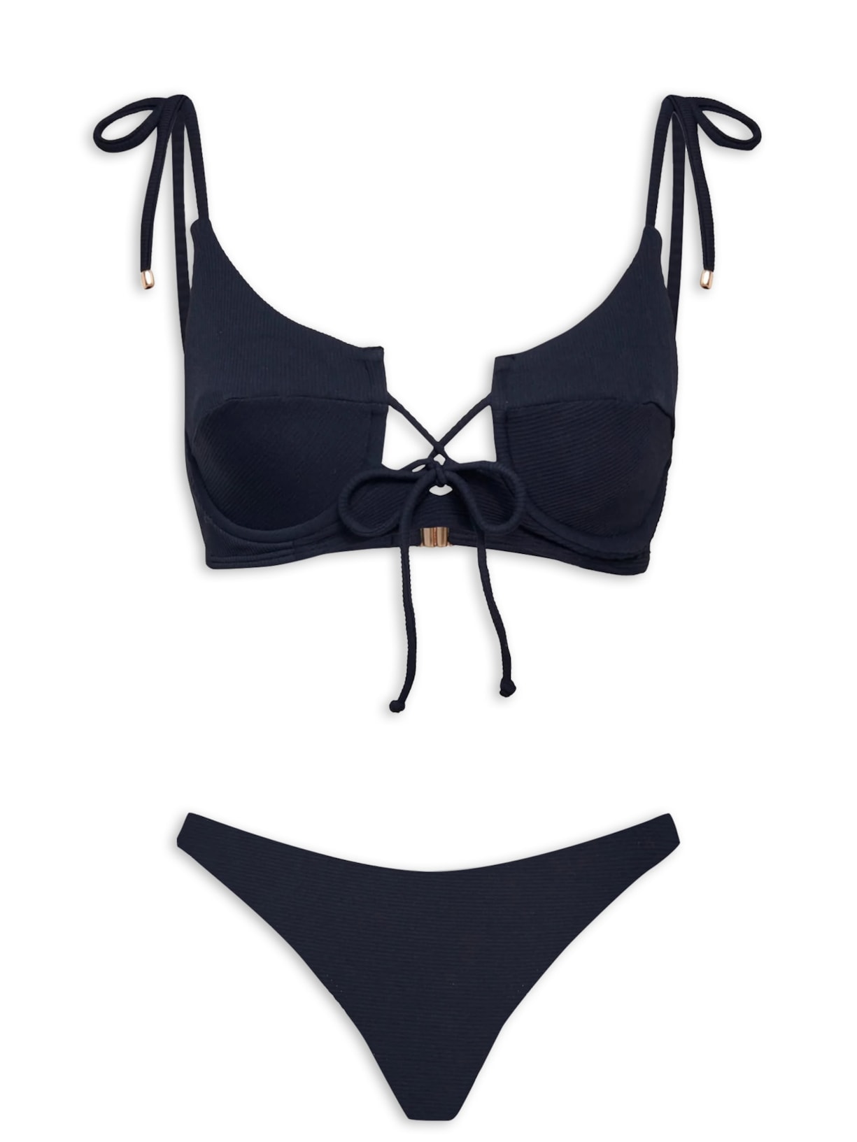 top biquíni Korina Luz da Manhã Preto