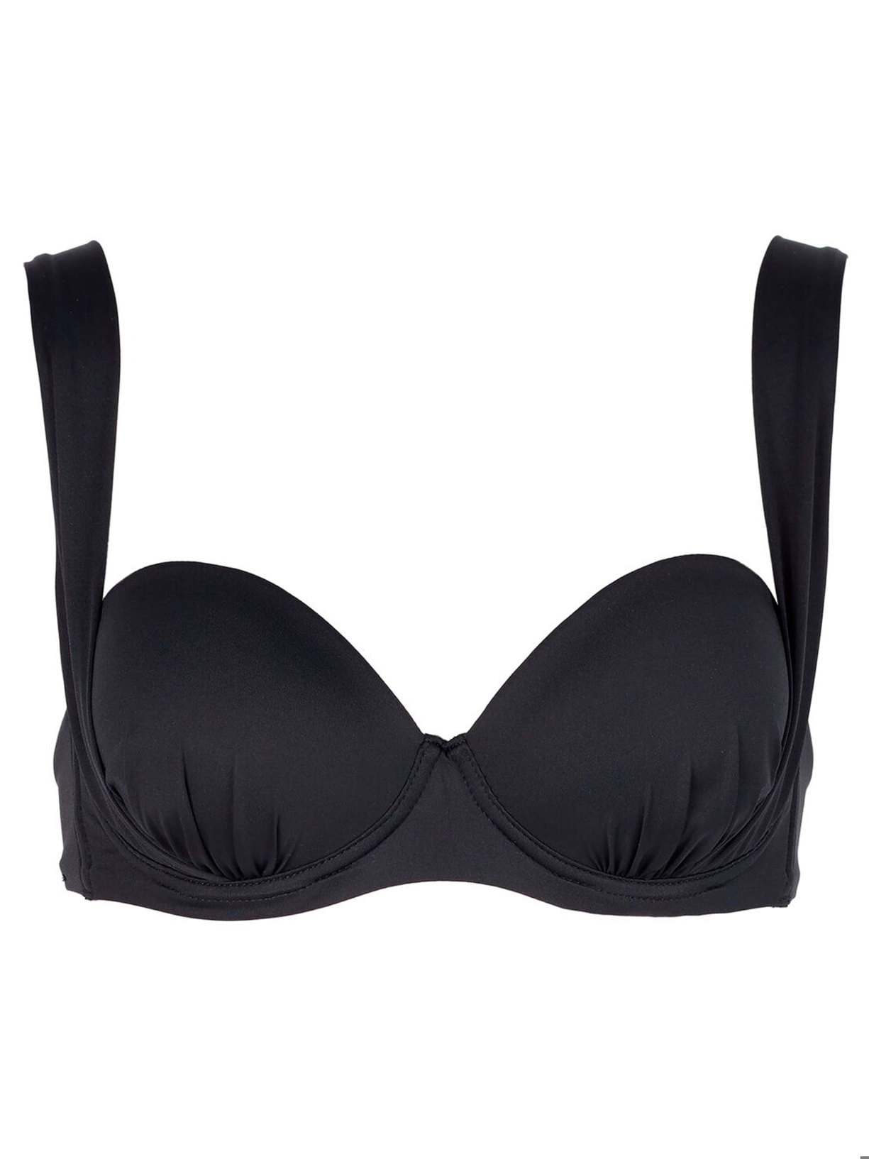 Top Biquíni Push Up Levemente Almofadado Indonesia - Preto