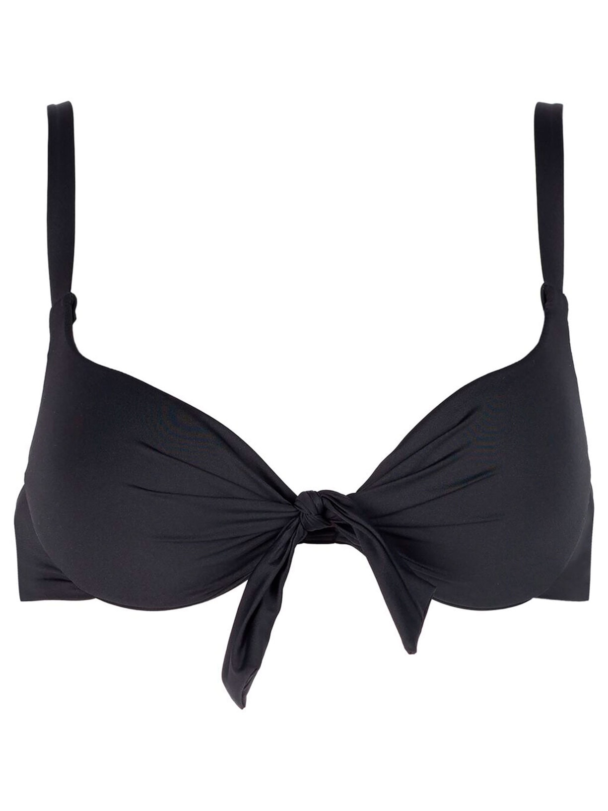 Top Biquíni Push Up Levemente Almofadado Indonesia - Preto