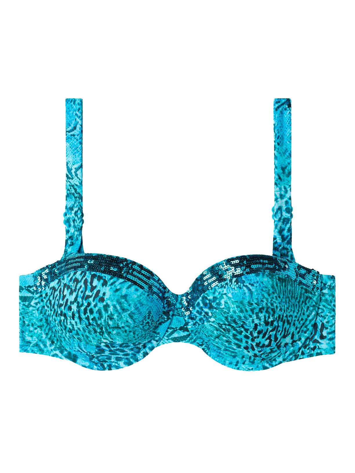 Top Biquíni Push-Up Mauritius - Azul