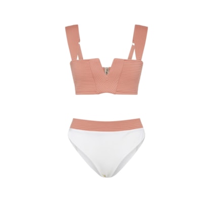 top biquíni Reto V Contour Caramelo