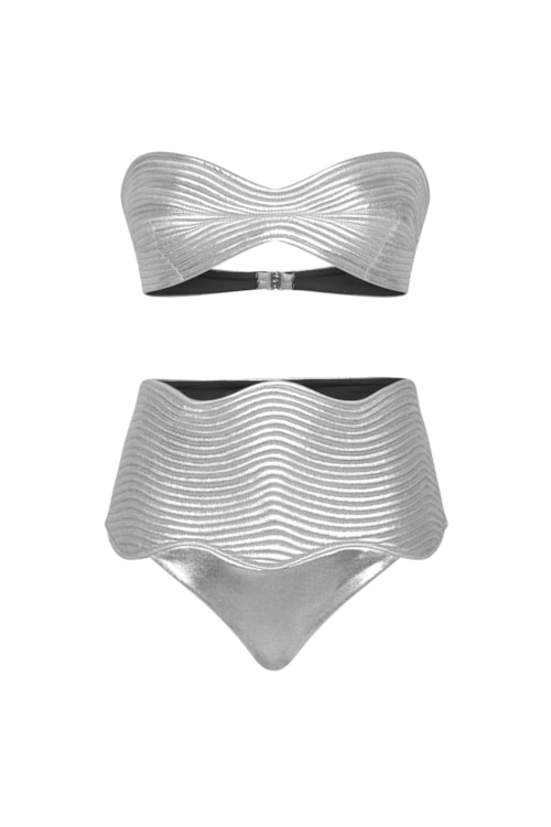 top biquíni Stella - Prata