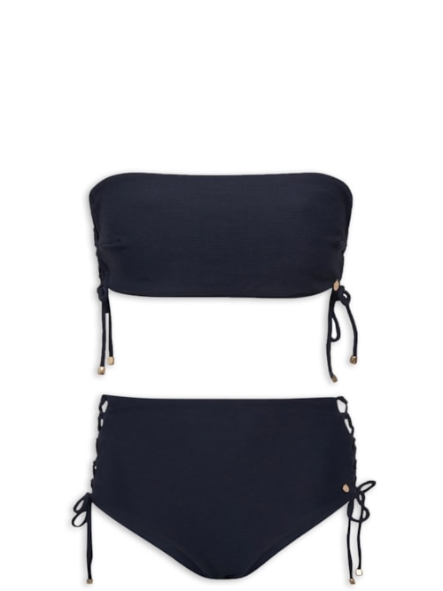 top biquíni Thayse Luz da Manhã Preto