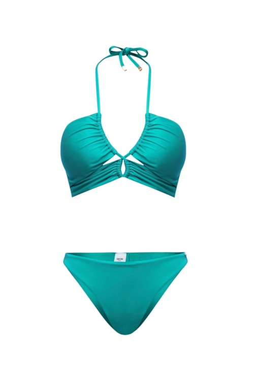 top biquíni Trançado Ostra - Verde