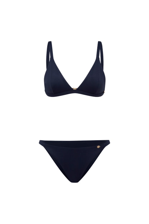 top biquíni Triângulo Fiorella Corpo - Preto