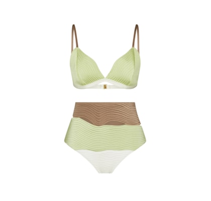 top biquíni triângulo maat pistache
