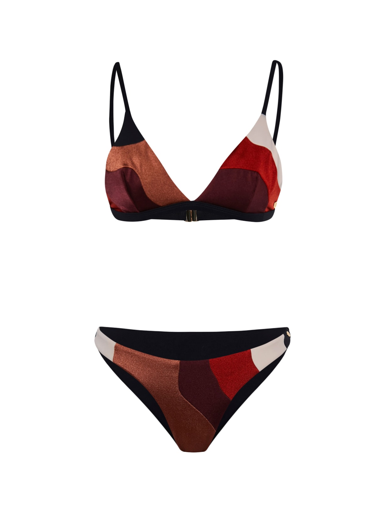 top biquíni Triângulo Waves Preto