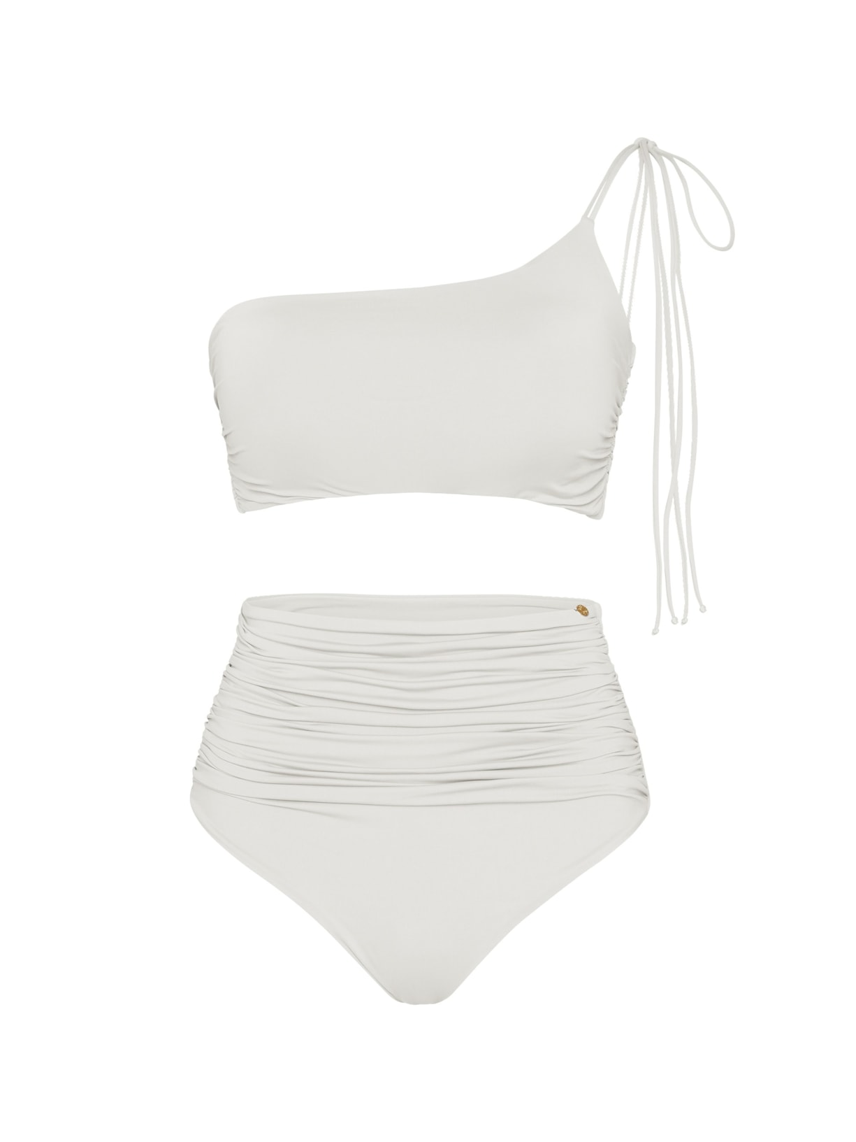 top biquíni um ombro só bio artemis off white Suntime