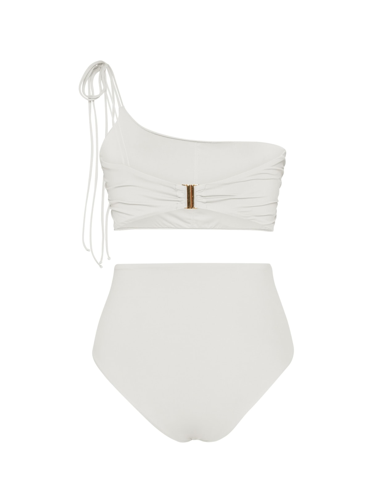 top biquíni um ombro só bio artemis off white Suntime