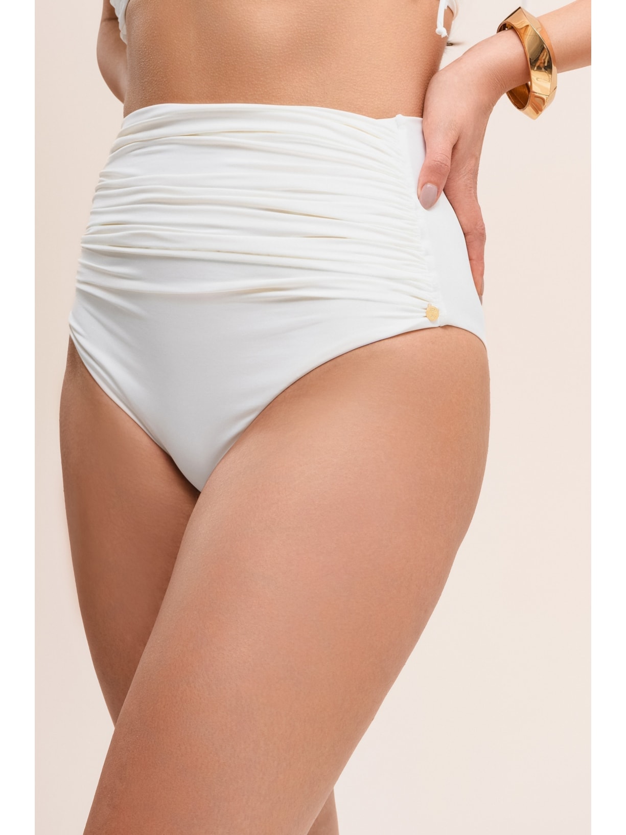 top biquíni um ombro só bio artemis off white Suntime