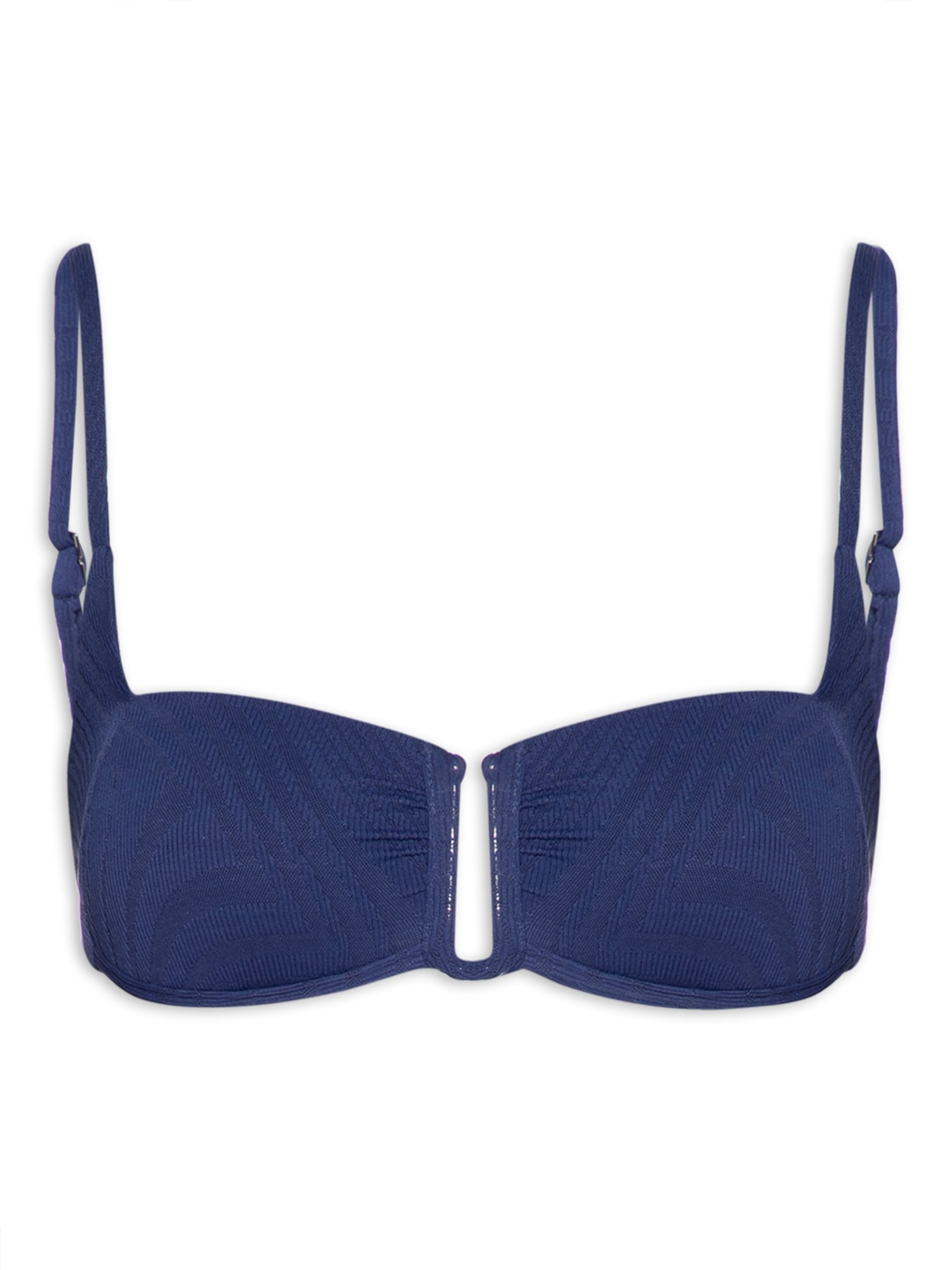 Top Bojo Azul Marinho Texturizado Lavinia - Azul