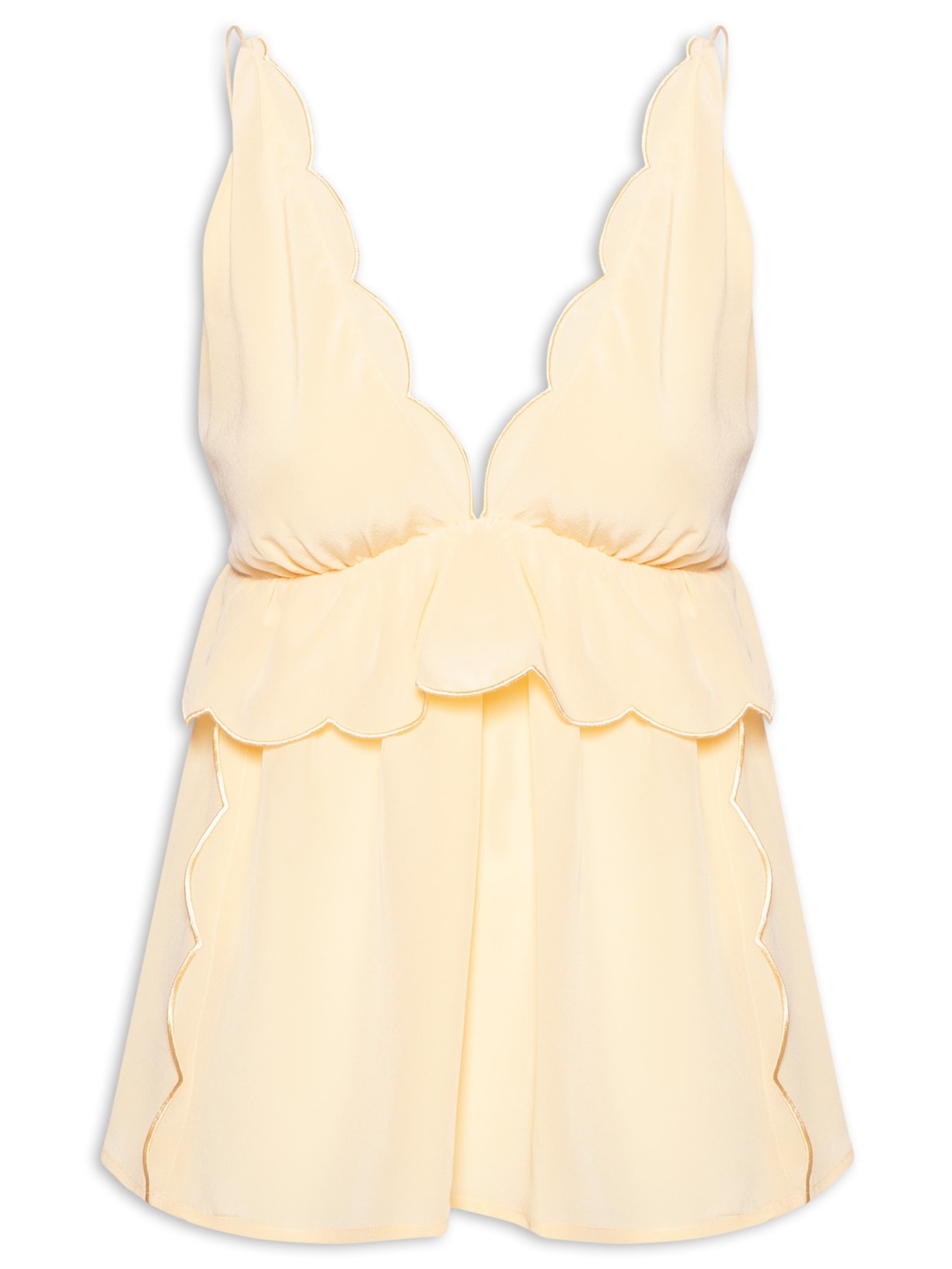 Top Borda Festone - Amarelo