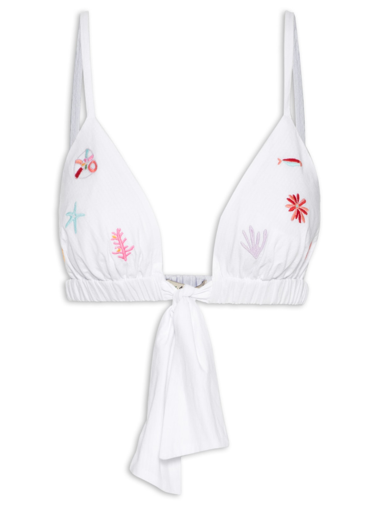 Top Bordado Mar Encantado - Branco