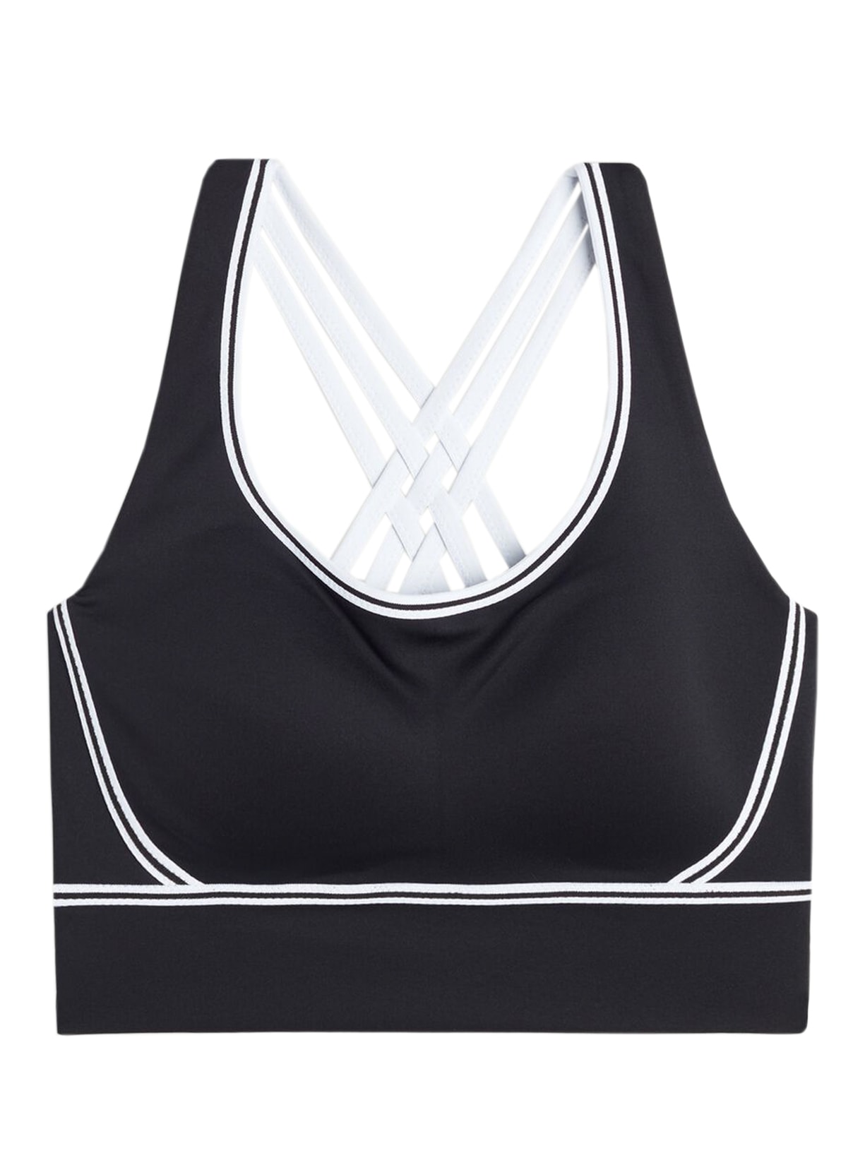 Top Brassiere Almofadado In Action Com Interior Em Algodão Supima® - Preto