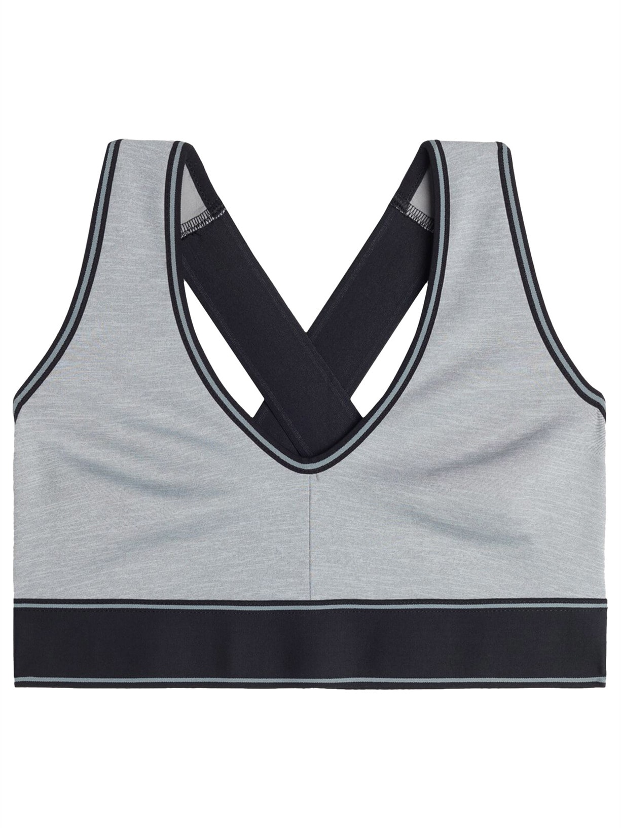 Top Brassiere In Action Com Interior Em Algodão Supima® - Cinza