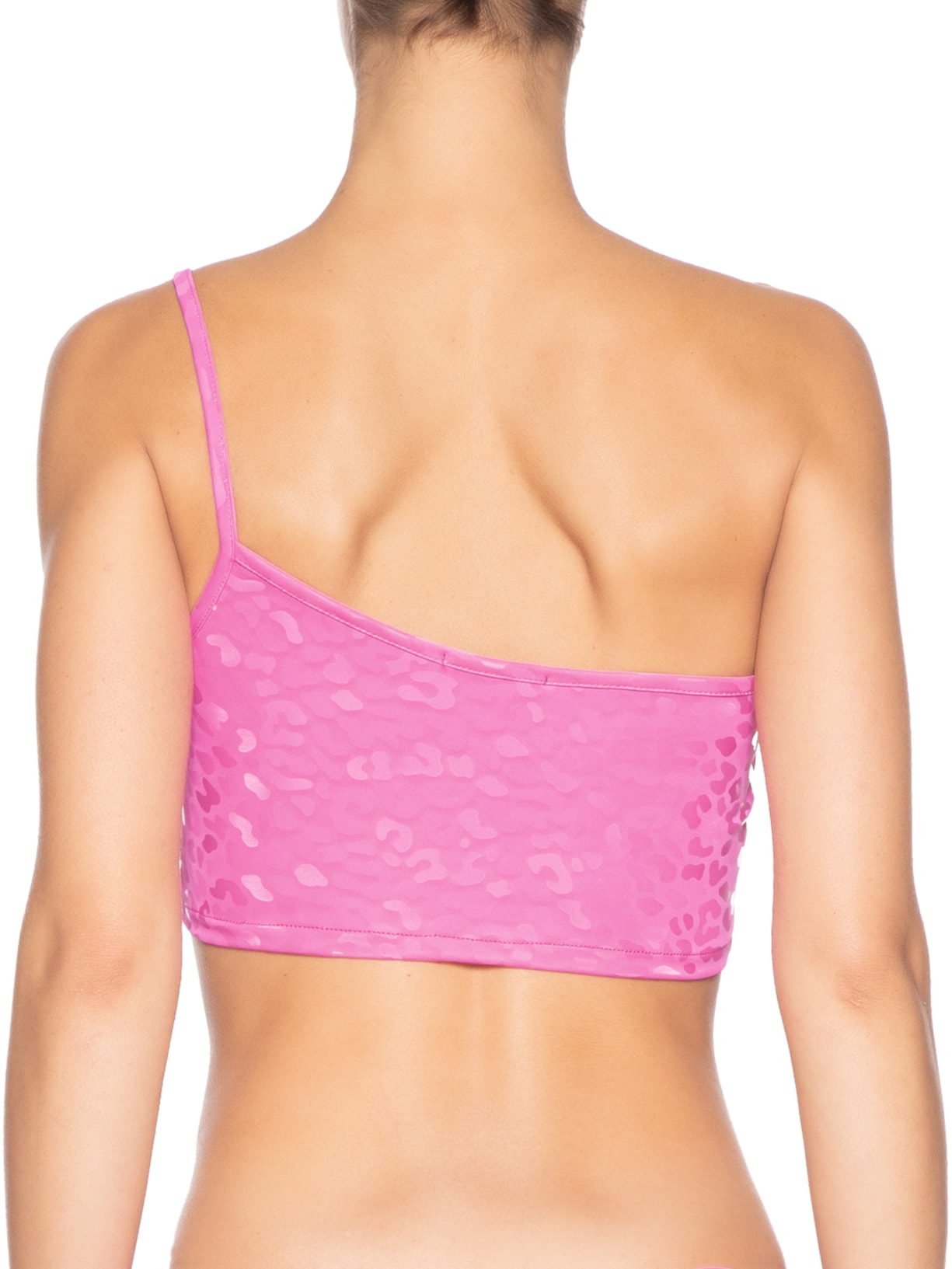 Top Carnaval Um Ombro Só Animal Print Rosa Market 33