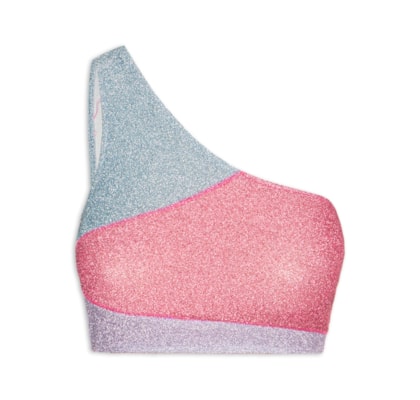 Top Carnaval Um Ombro Só Tricolor - Rosa