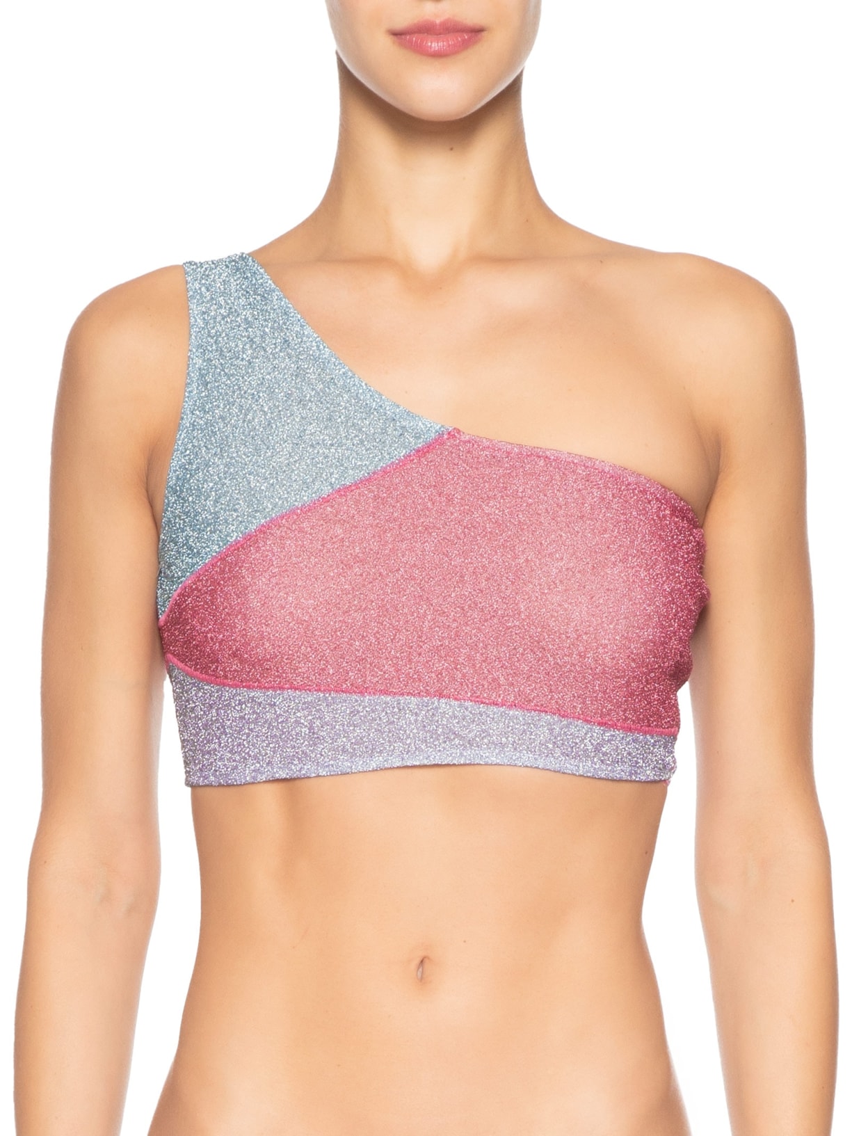 Top Carnaval Um Ombro Só Tricolor Rosa Market 33