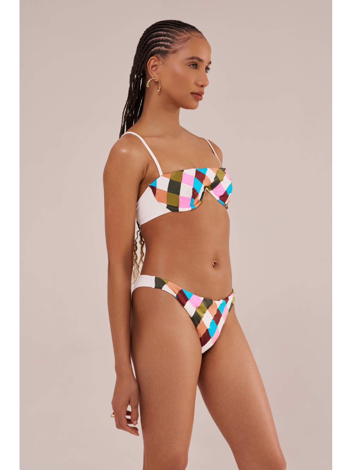 top com aro contínuo patchwork Suntime