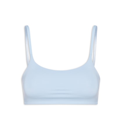 Top Com Bojo Removível Em Microfibra - Azul