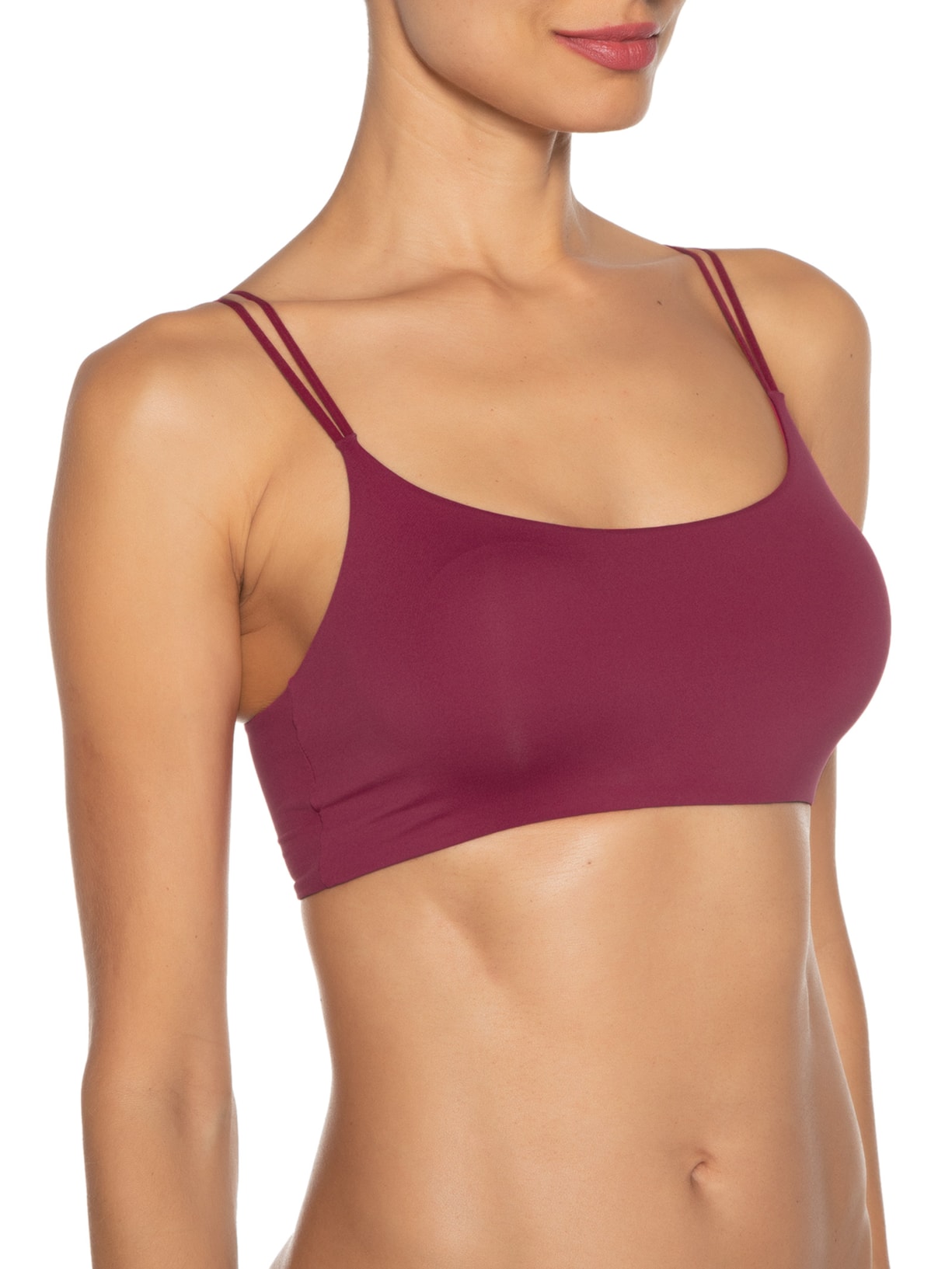 Top Com Bojo Removível Em Microfibra Rosa Hope