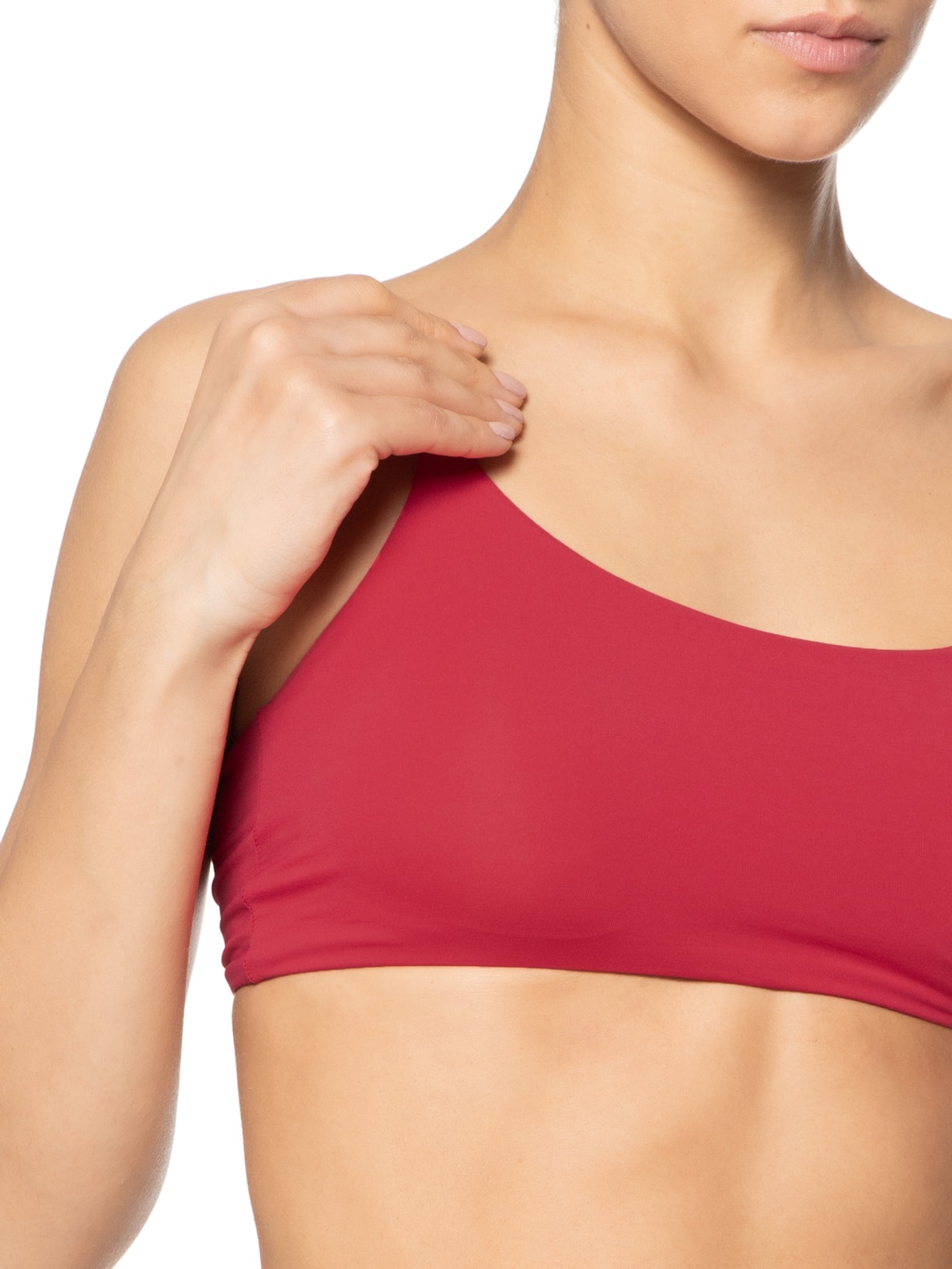 Top Com Bojo Removível Em Microfibra Vermelho  Hope