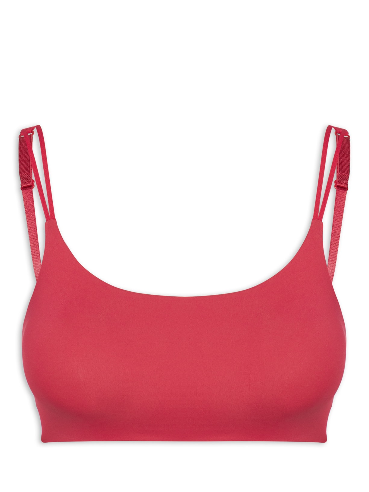 Top Com Bojo Removível Em Microfibra - Vermelho