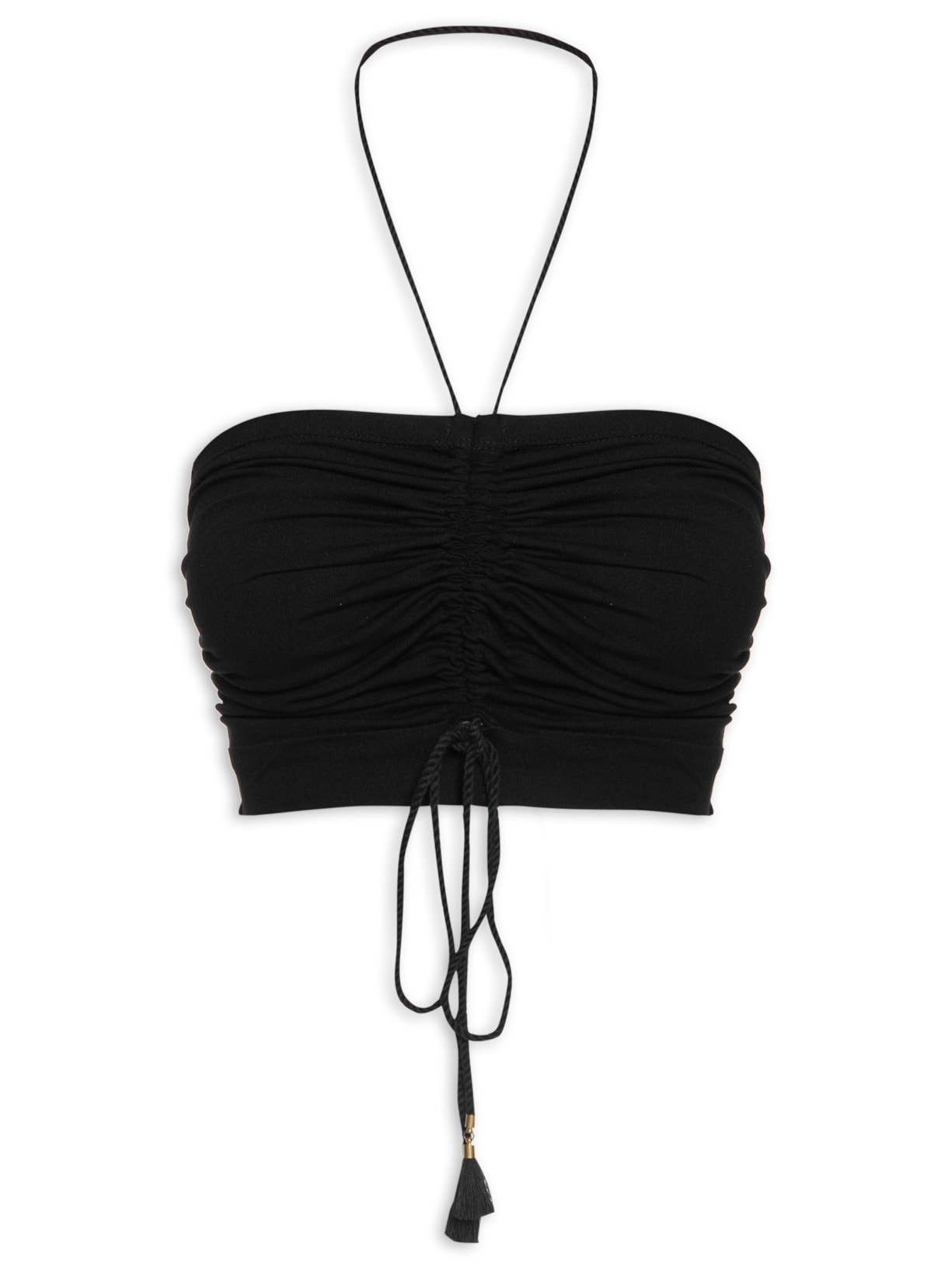 Top Com Cardarço Preto Dress To