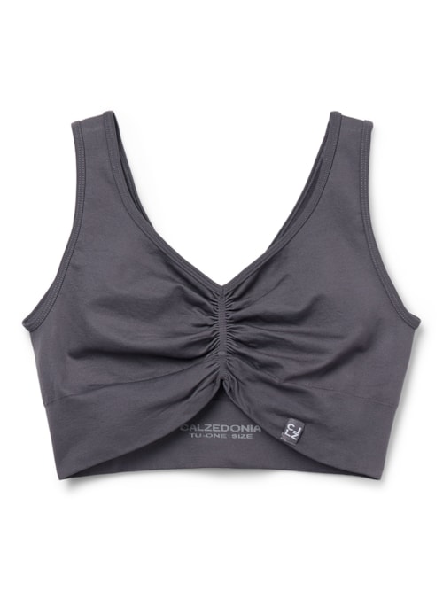 Top Com Efeito Modelador - Cinza