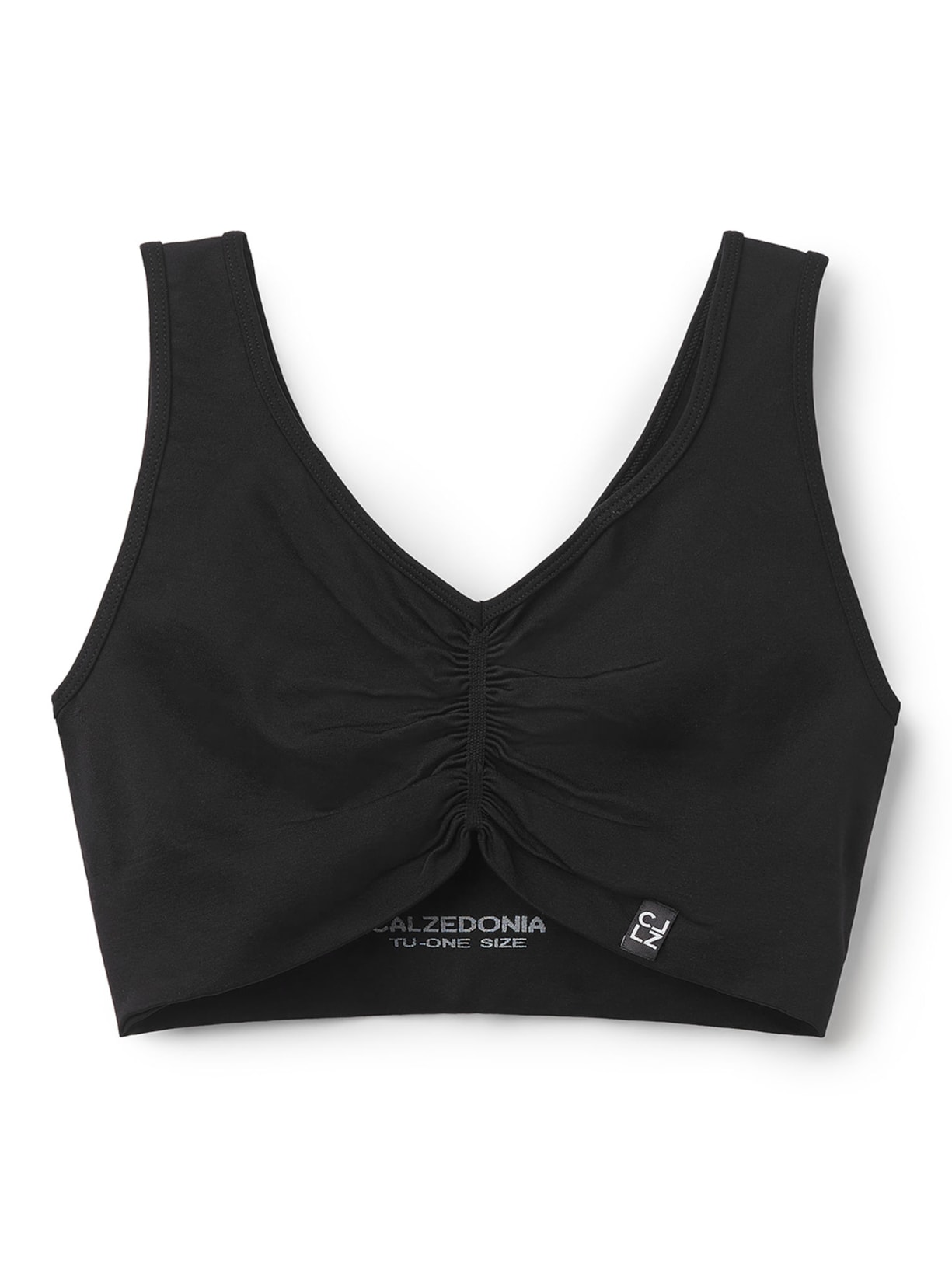 Top Com Efeito Modelador Preto Calzedonia