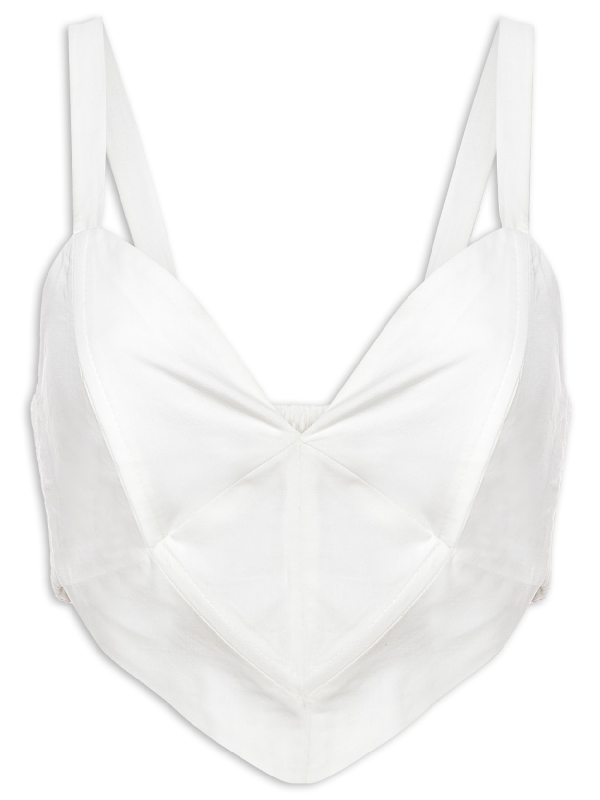 Top Corselet Coração - Branco