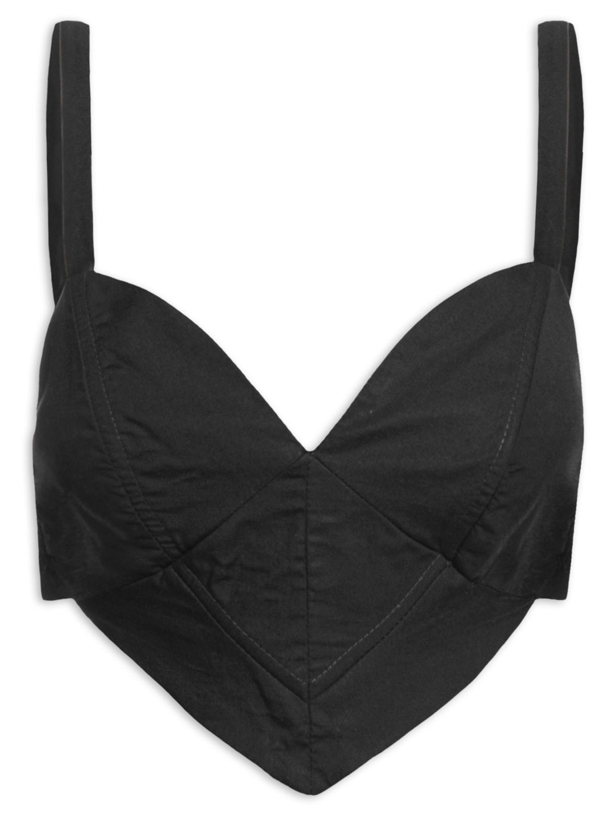 Top Corselet Coração - Preto