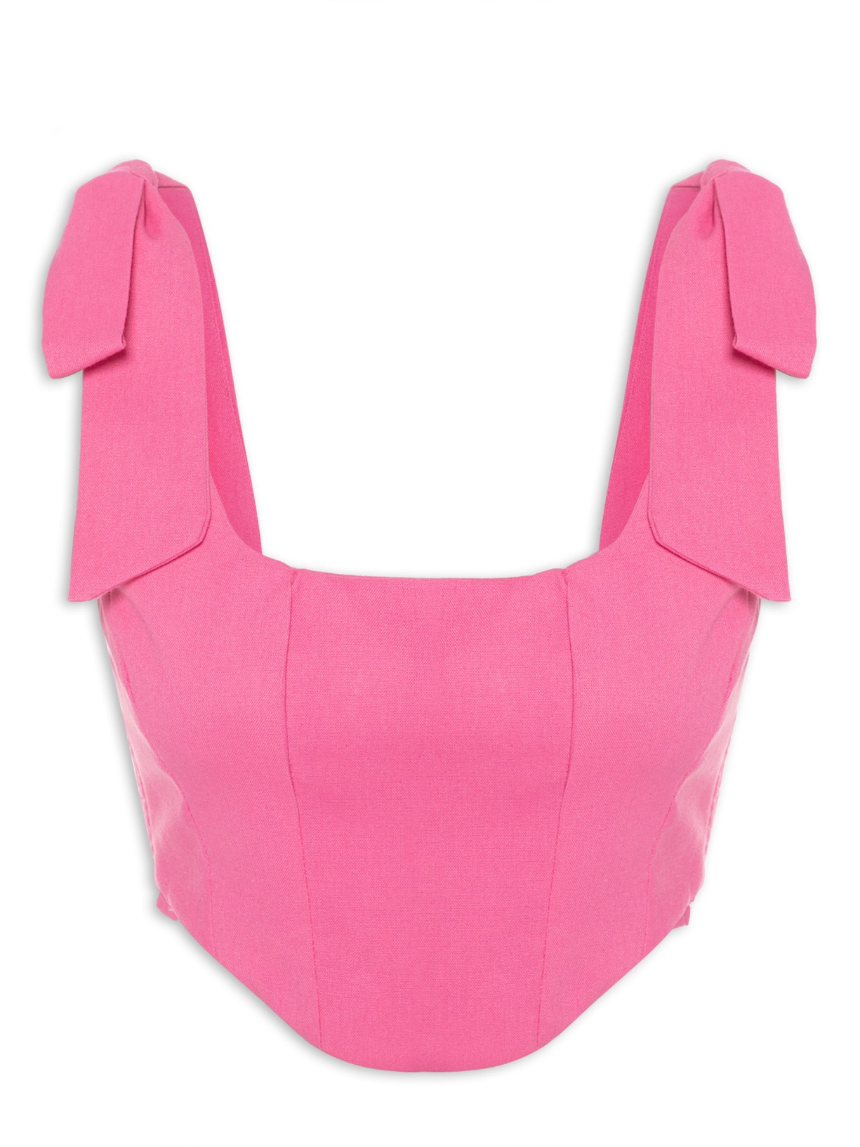 Top Corselet Laço Rosa Farm
