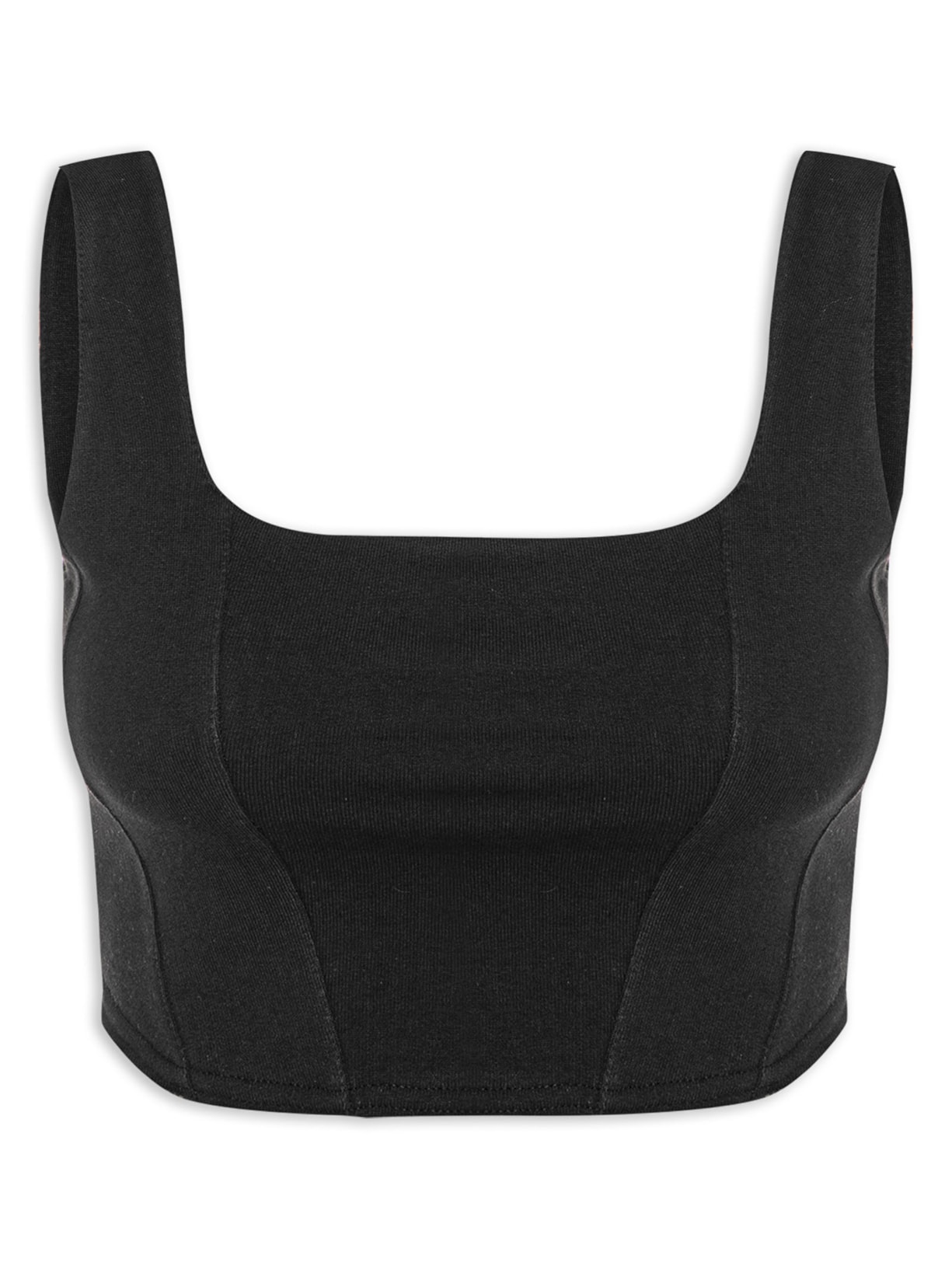 Top Corselet Moletom - Preto