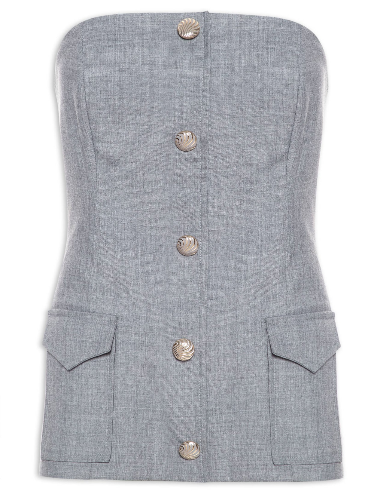 Top Corset Gabriela - Cinza