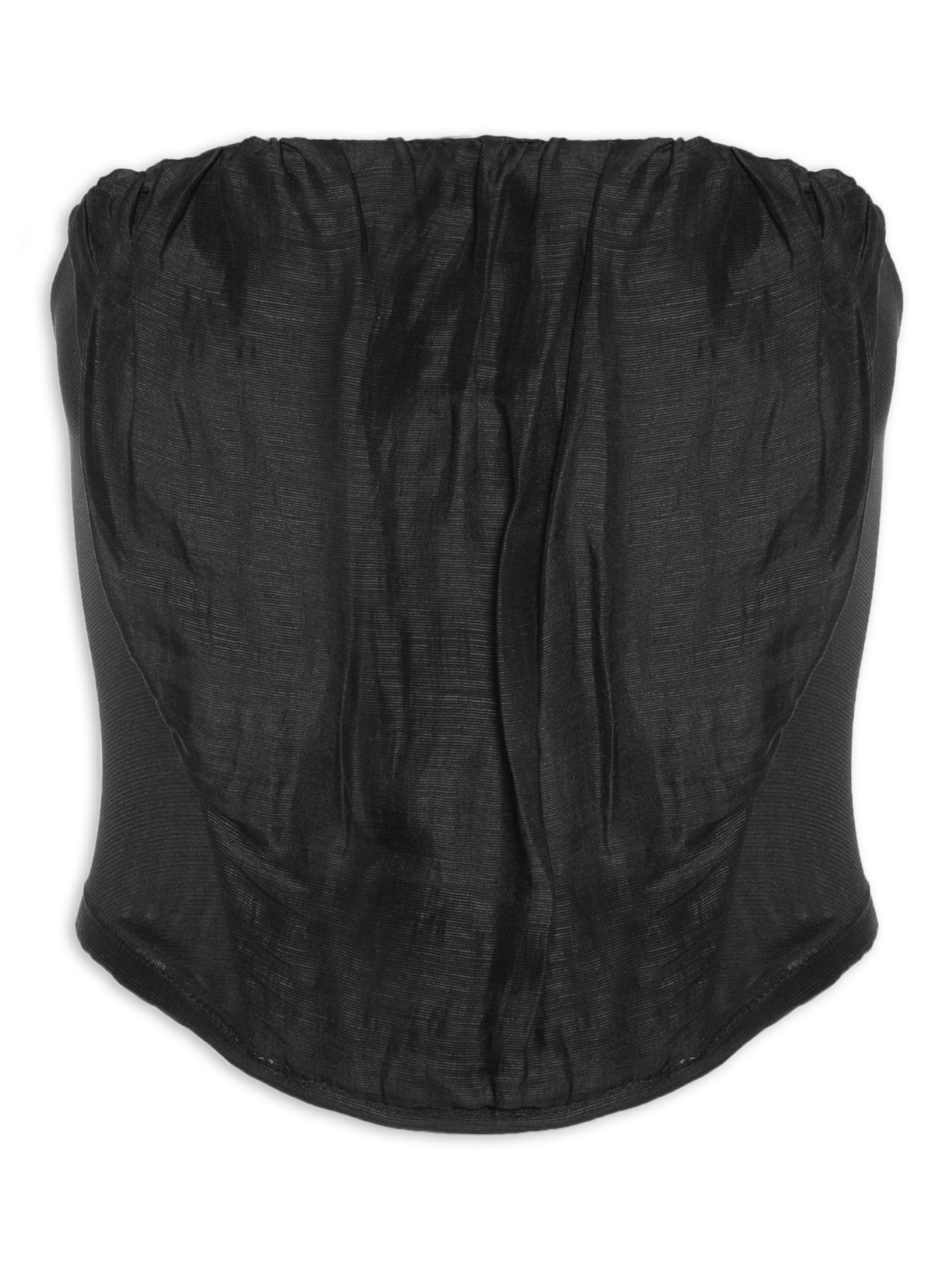 Top Corset Organza - Preto