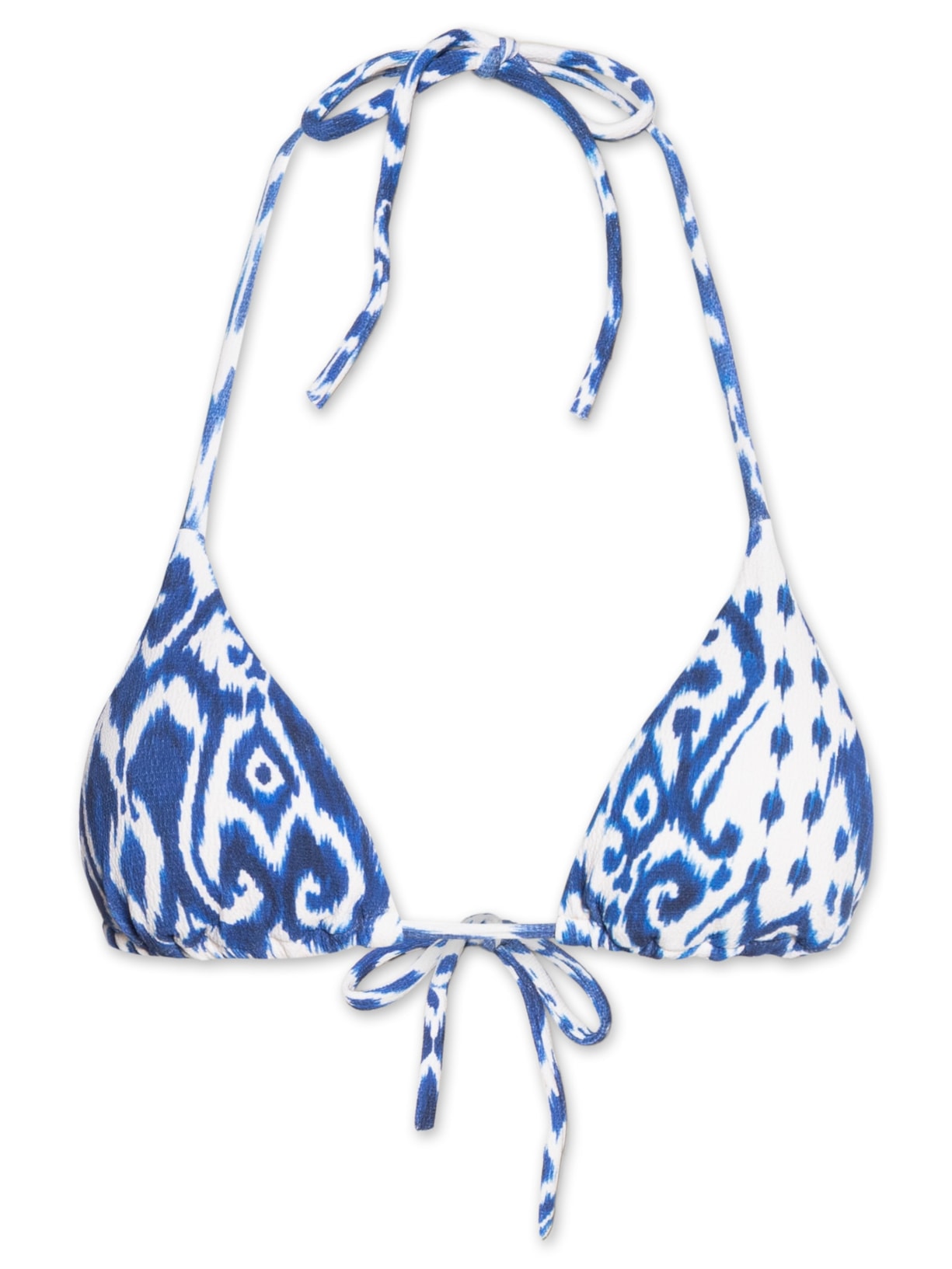 Top Cortininha Com Textura Estampado Azul Cia Marítima