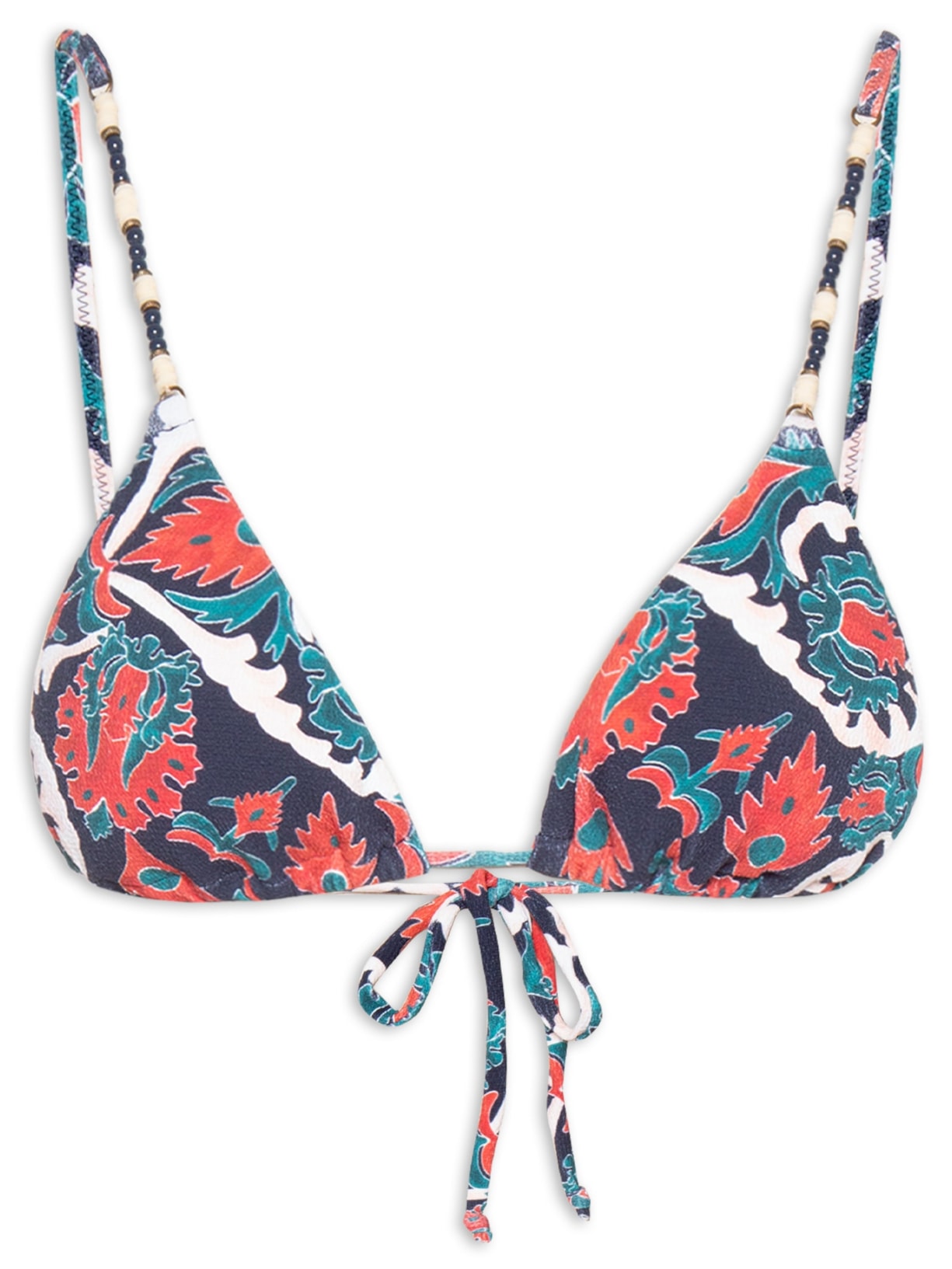 Top Cortininha Estampado Azul Cia Marítima